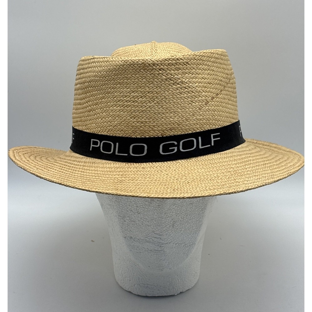 Polo Golf Ralph Lauren Hat Straw Wide Brim Mens Sun Protection USA